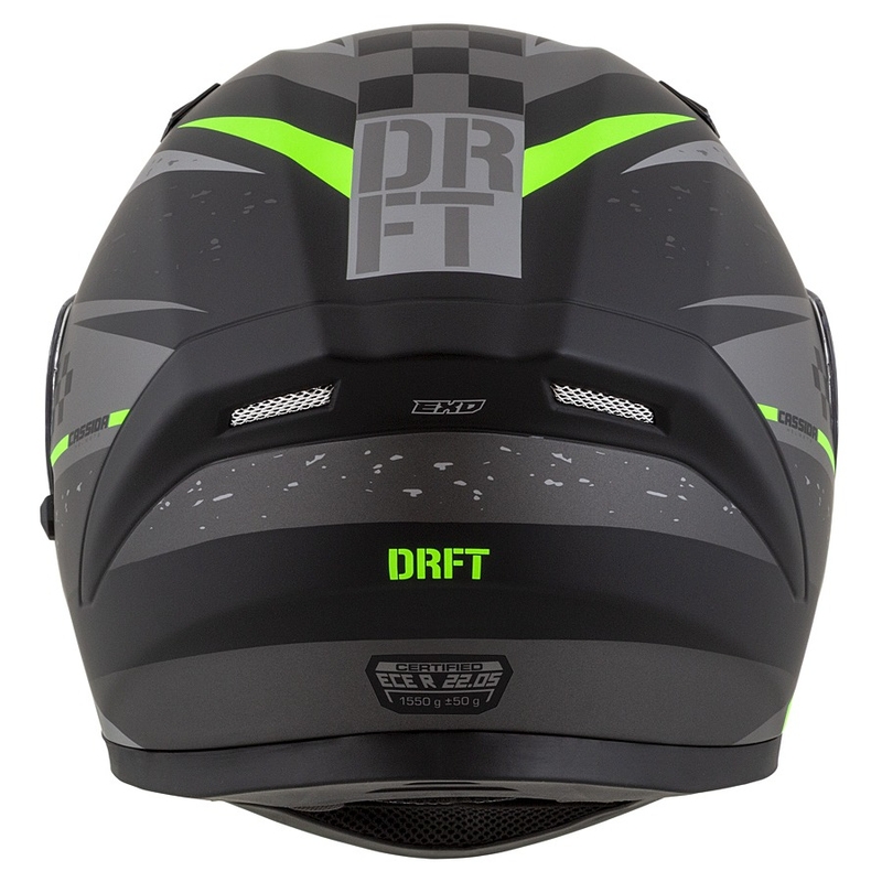 Casco moto integrale Cassida Integral 3.0 DRFT grigio-nero-verde opaco