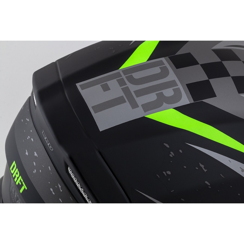 Casco moto integrale Cassida Integral 3.0 DRFT grigio-nero-verde opaco