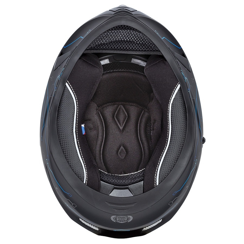 Casco moto integrato Cassida 3.0 Hack blu-nero opaco