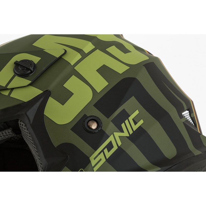 Casco da motocross Cassida Cross Cup Sonic arancio-verde opaco