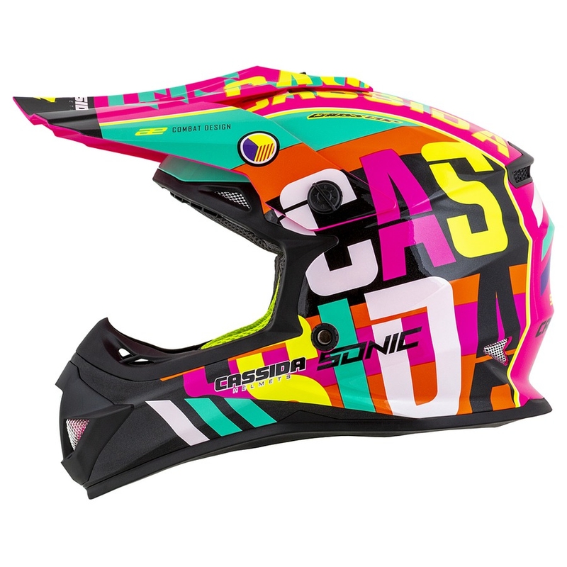 Dětská motokrosová přilba Cassida Cross Cup Sonic Junior multicolor