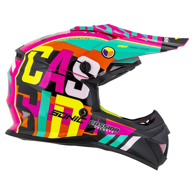 Dětská motokrosová přilba Cassida Cross Cup Sonic Junior multicolor