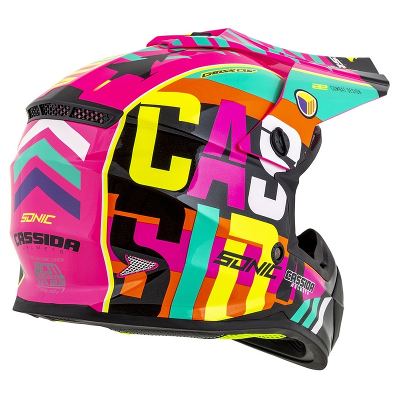 Dětská motokrosová přilba Cassida Cross Cup Sonic Junior multicolor
