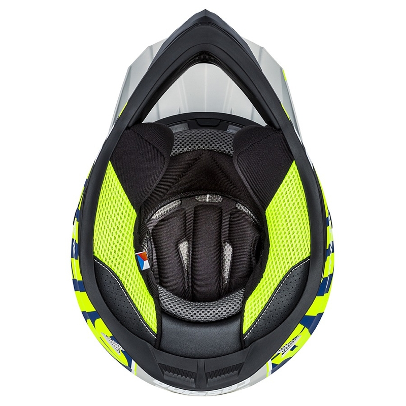 Dětská motokrosová přilba Cassida Cross Cup Sonic Junior fluo žluto-modrá matná výprodej