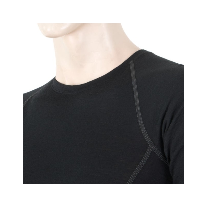 Pánské funkční triko Sensor Merino Active černé - dlouhý rukáv výprodej