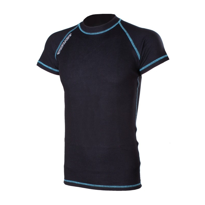 Maglia termica RSA Heat nera-blu a manica corta