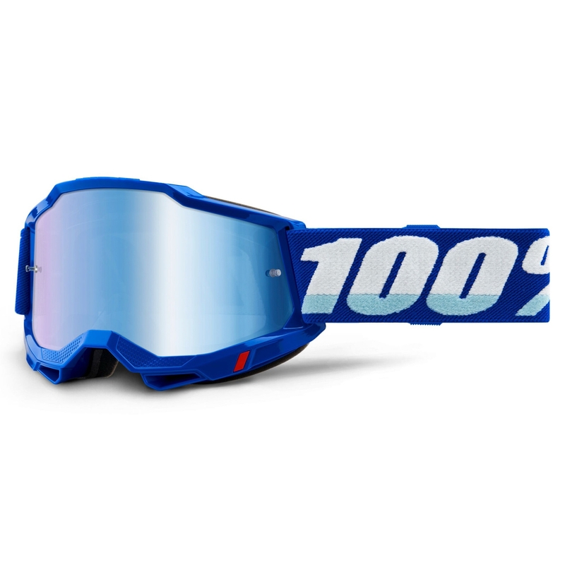 Occhiali da motocross 100% ACCURI 2 blu (plexi blu specchiato)