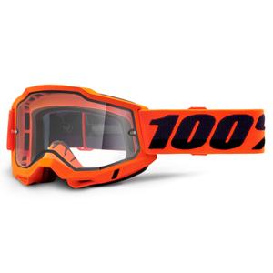 Occhiali da motocross 100% ACCURI 2 arancione (doppio plexi trasparente)