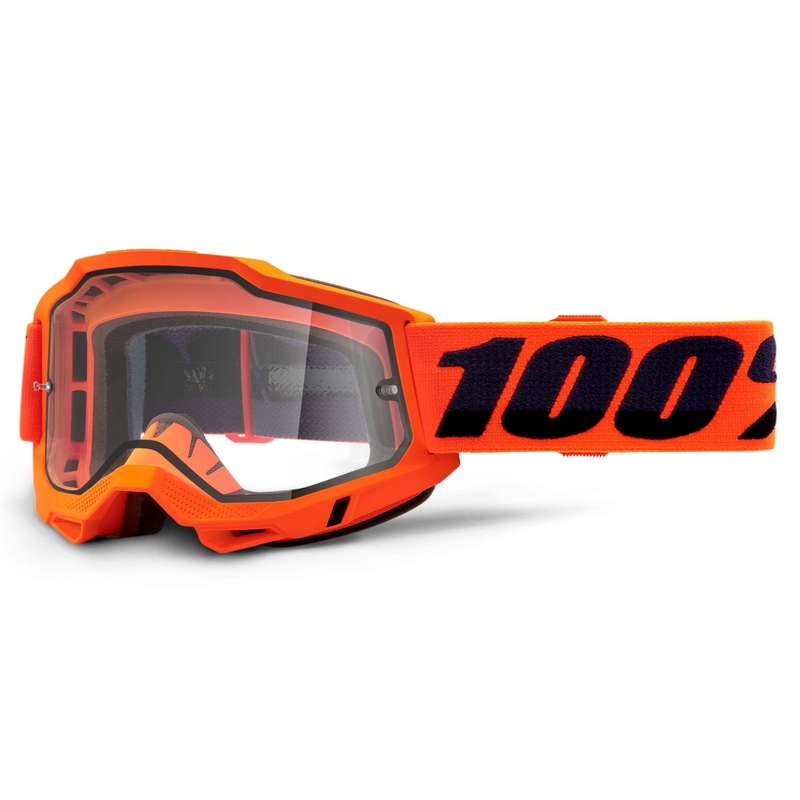 Occhiali da motocross 100% ACCURI 2 arancione (doppio plexi trasparente)