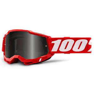 Occhiali da motocross 100% ACCURI 2 rosso (plexi fumé)