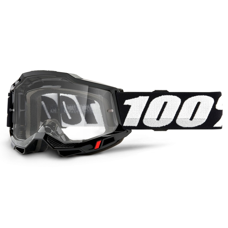 Occhiali da motocross 100% ACCURI 2 OTG nero (plexi trasparente)