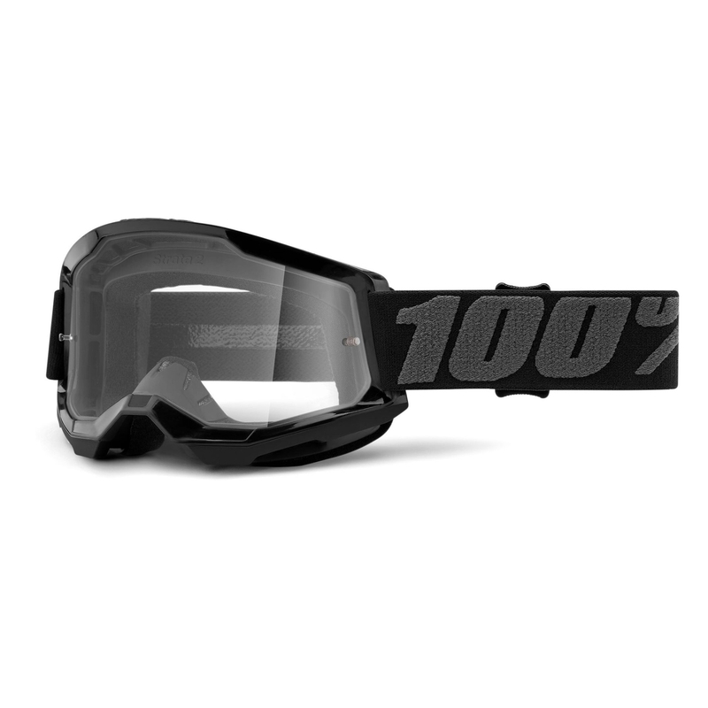 Motokrosové brýle 100% STRATA 2 černé (čiré plexi)