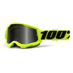 Occhiali da motocross 100% STRATA 2 giallo fluo (plexi fumé) Saldi