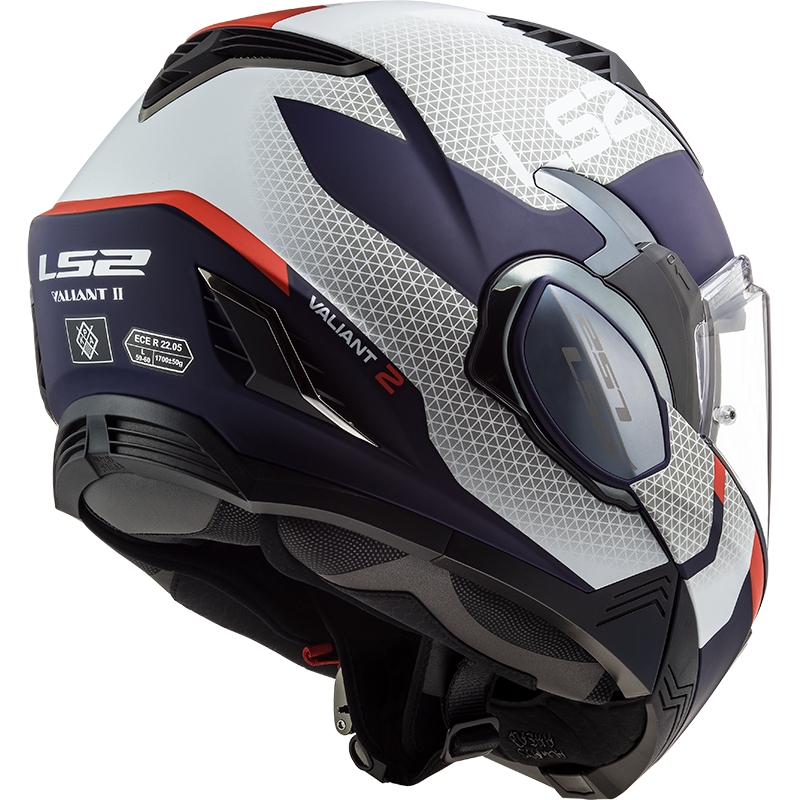 Casco moto ribaltabile LS2 FF900 Valiant II Citius blu-bianco-rosso