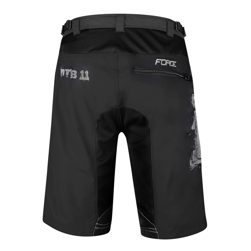 Kraťasy FORCE MTB-11 černé výprodej