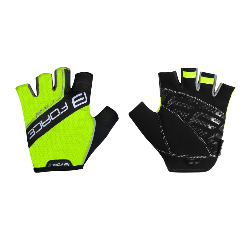 Guanti FORCE Rival nero-giallo fluo Saldi