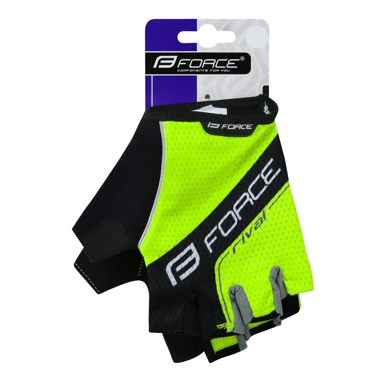 Guanti FORCE Rival nero-giallo fluo Saldi