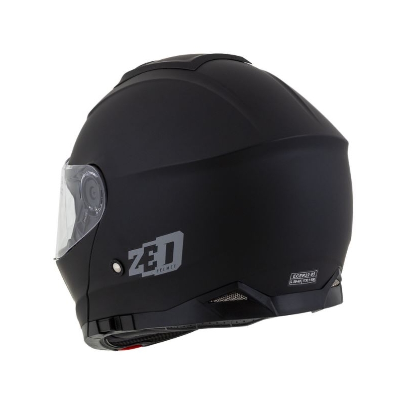 Casco moto ribaltabile ZED F18 nero opaco
