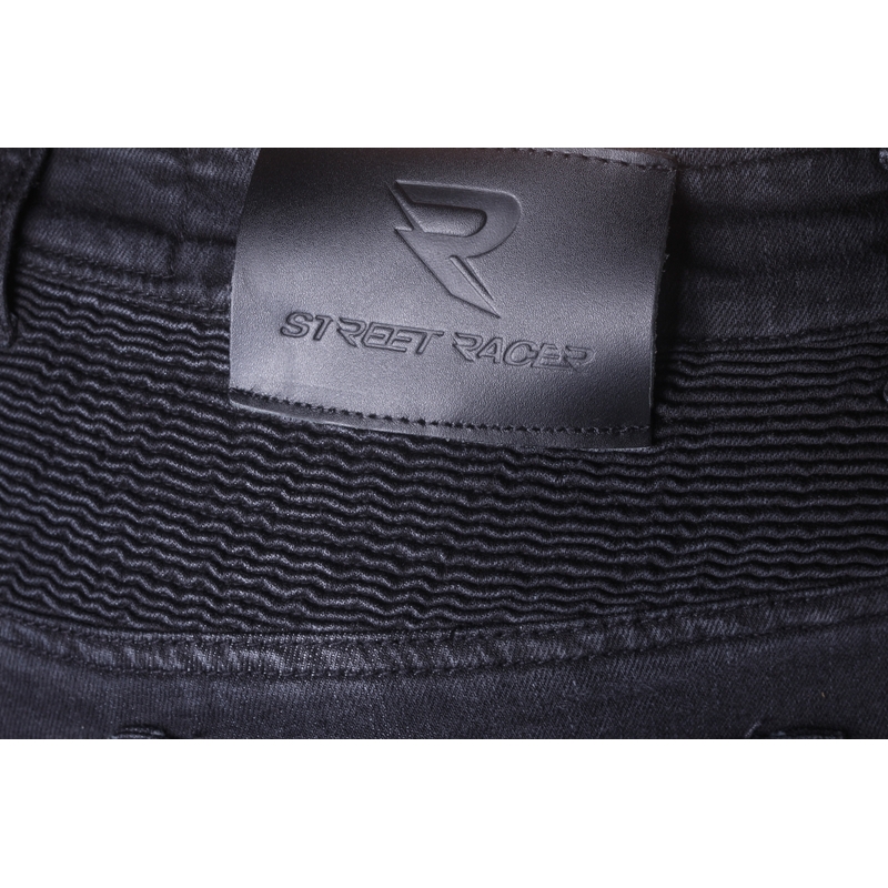 Jeans da moto con pinces Street Racer Warior CE Nero Saldi