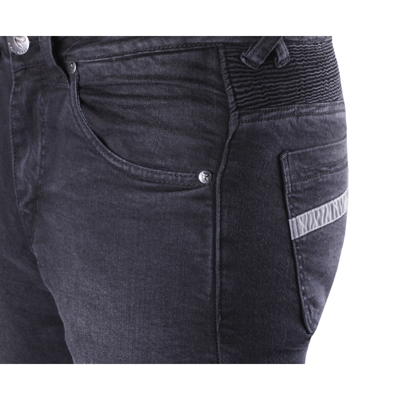 Jeans da moto con pinces Street Racer Warior CE Nero Saldi