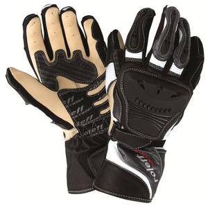 Guanti da moto Roleff Sachsenring bianco e nero