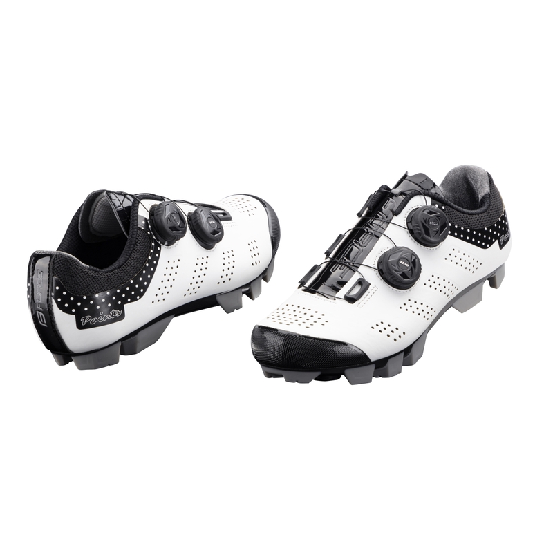 Dámské tretry FORCE MTB Points bílo-černé výprodej