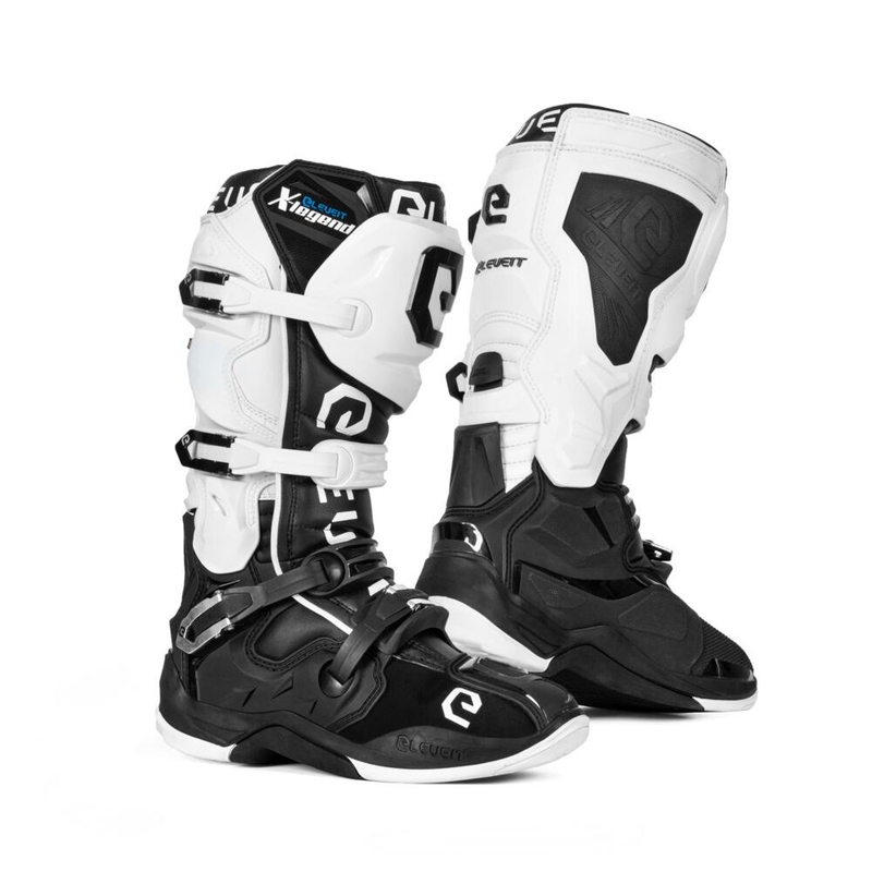 Stivali da moto Eleveit X-Legend bianchi e neri Saldi