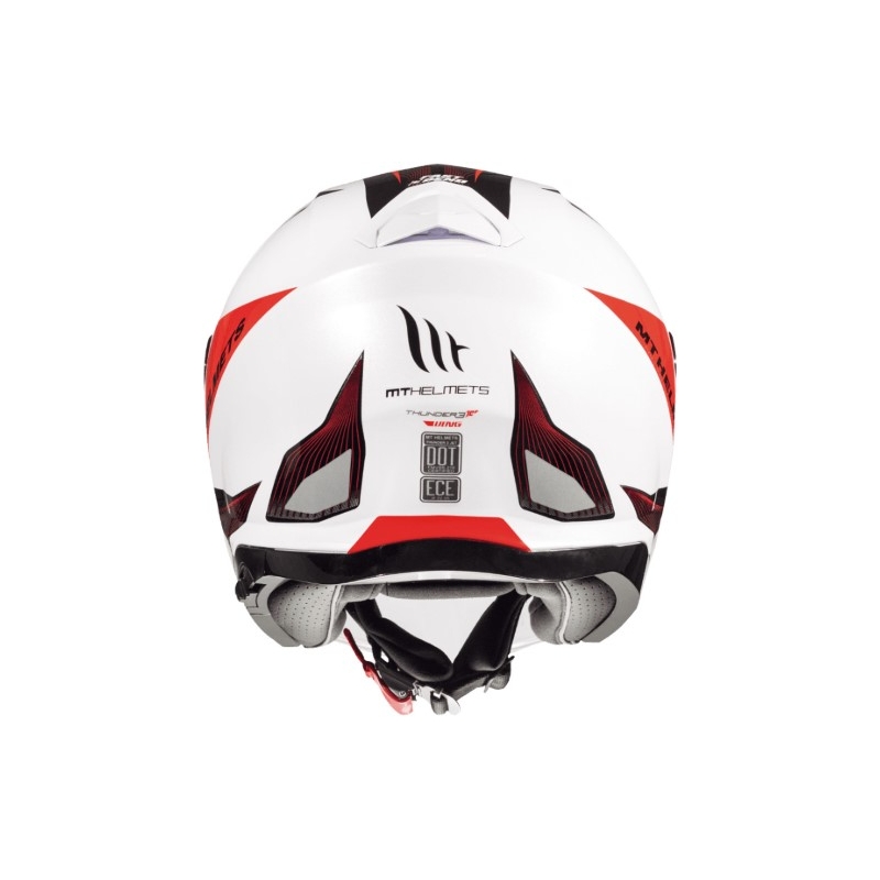 Otevřená přilba na motorku MT Thunder 3 SV Wing černo-bílo-červená - II. jakost
