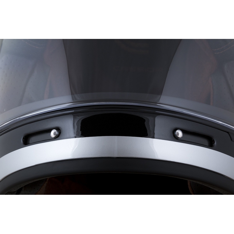 Casco moto integrale Cassida Fibre Jawa Sport nero-argento-rosso