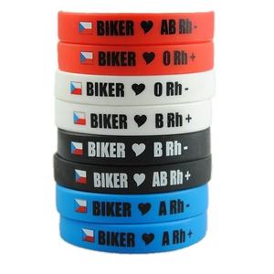 Braccialetto Moto Biker con gruppo sanguigno A RH+