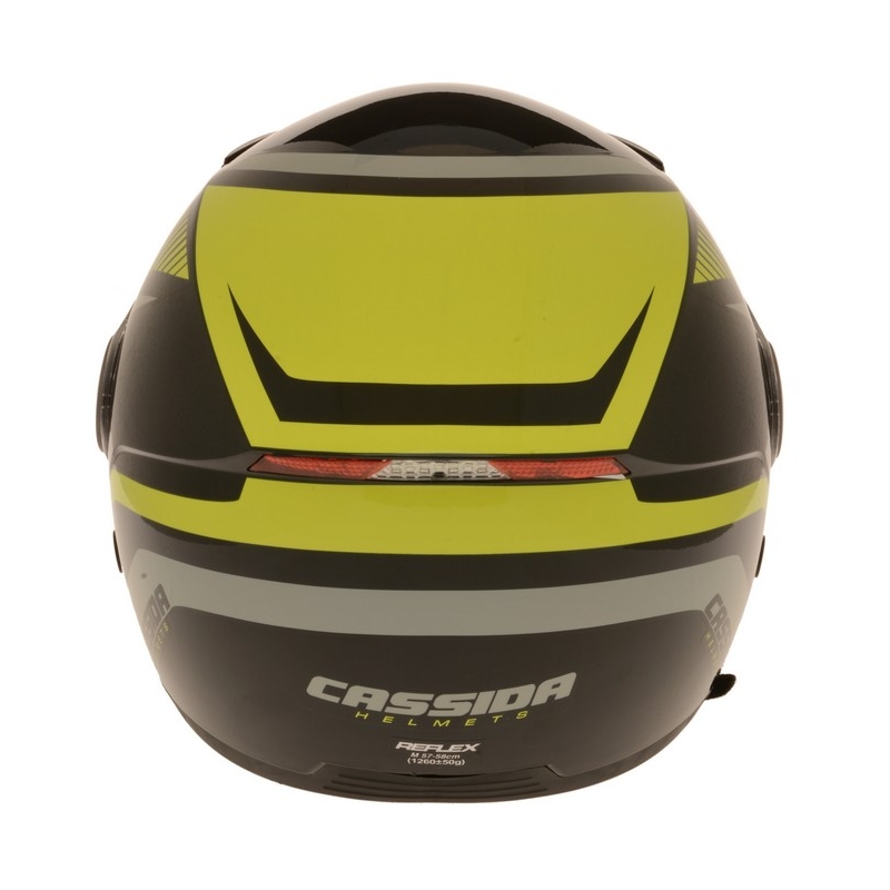 Casco moto aperto Cassida Reflex nero-argento-giallo fluo