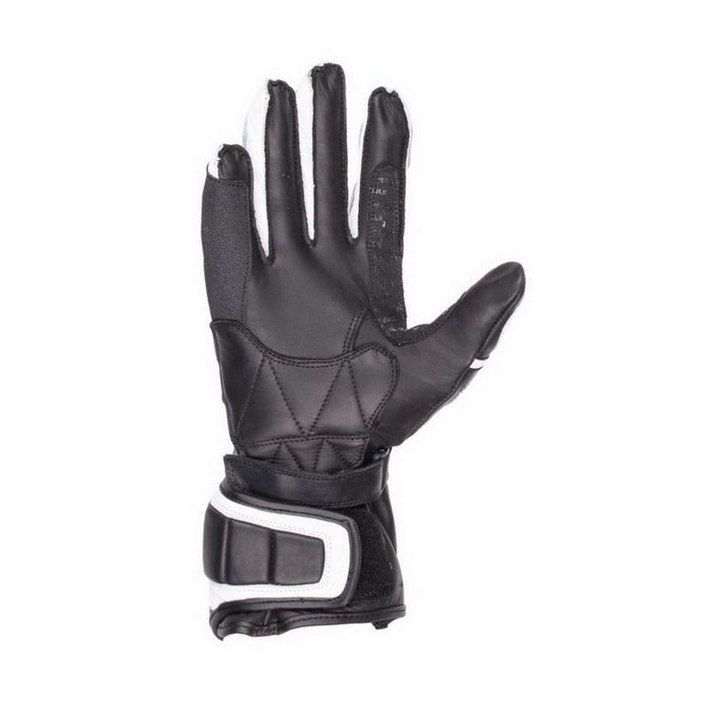 Rukavice na motorku Tschul 270 bílo-černé výprodej