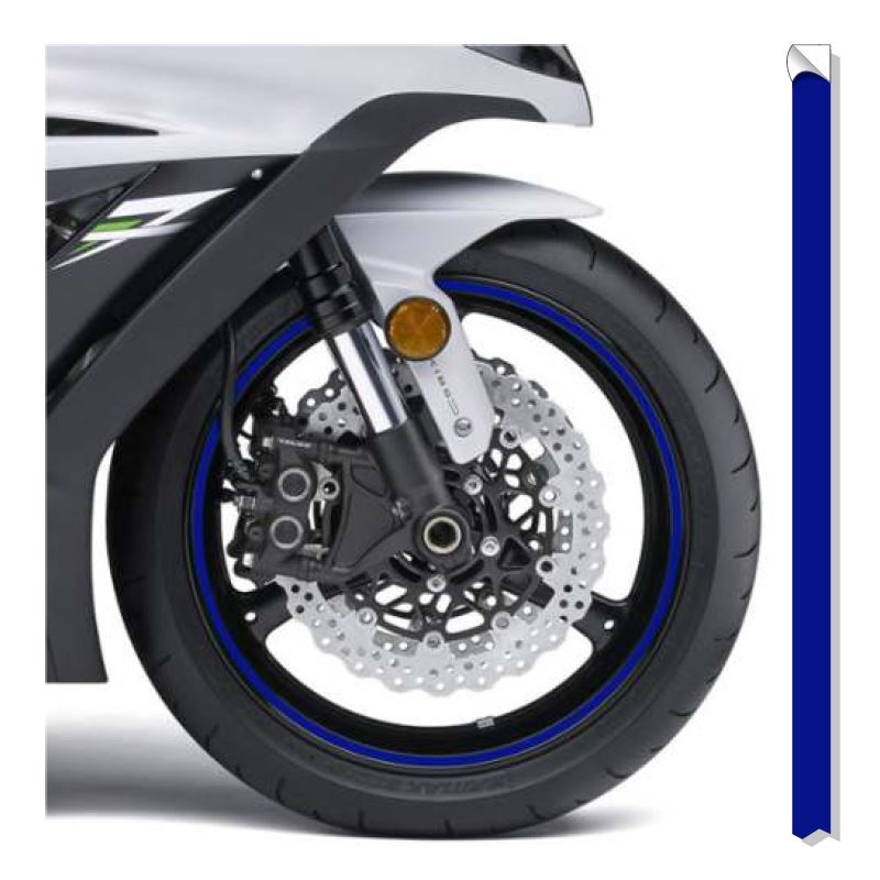 Nastro riflettente per cerchi Stampa blu