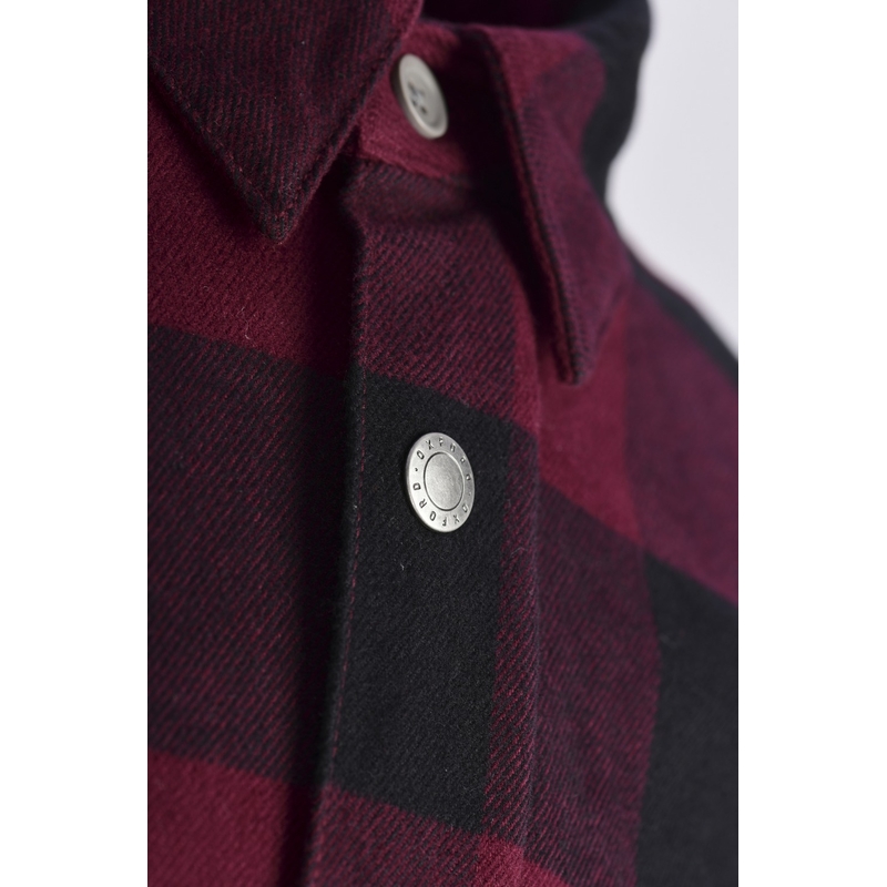 Camicia da moto Oxford Kickback 2.0 rosso e nero Saldi