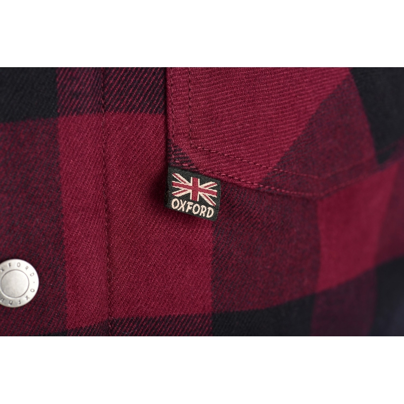 Camicia da moto Oxford Kickback 2.0 rosso e nero Saldi