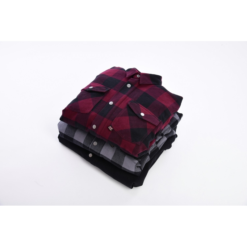 Camicia da moto Oxford Kickback 2.0 rosso e nero Saldi