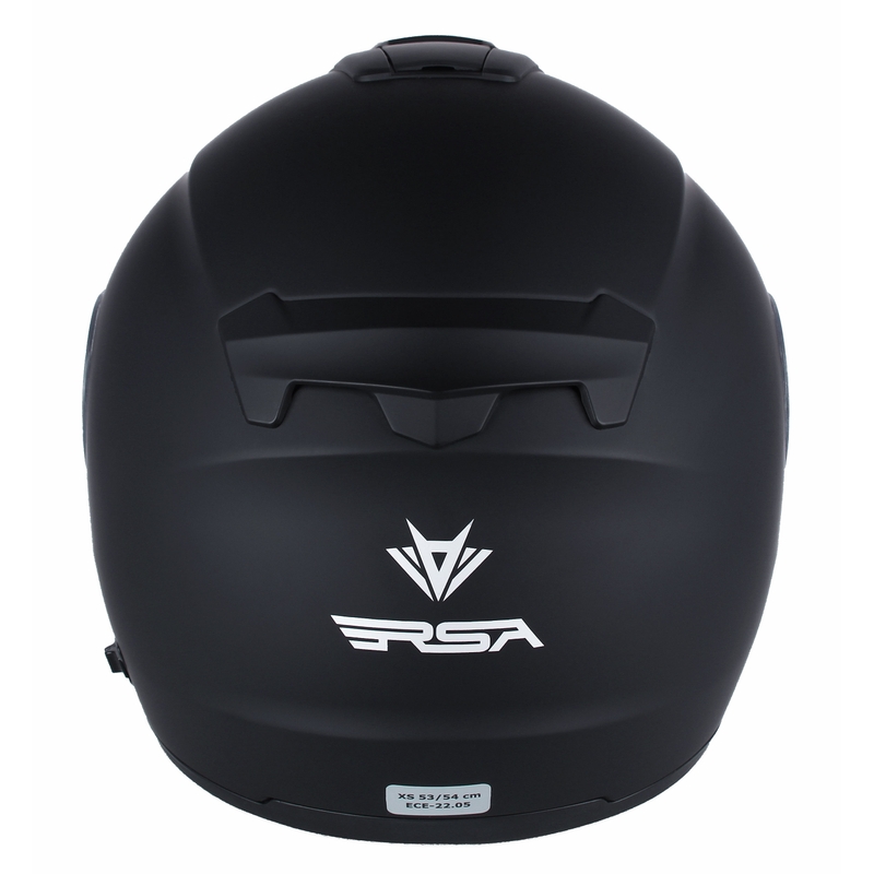 Casco da moto modulare RSA Rival, nero opaco