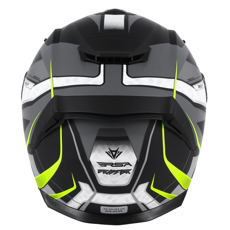 Casco moto integrale RSA Rapid grigio-giallo fluo Saldi