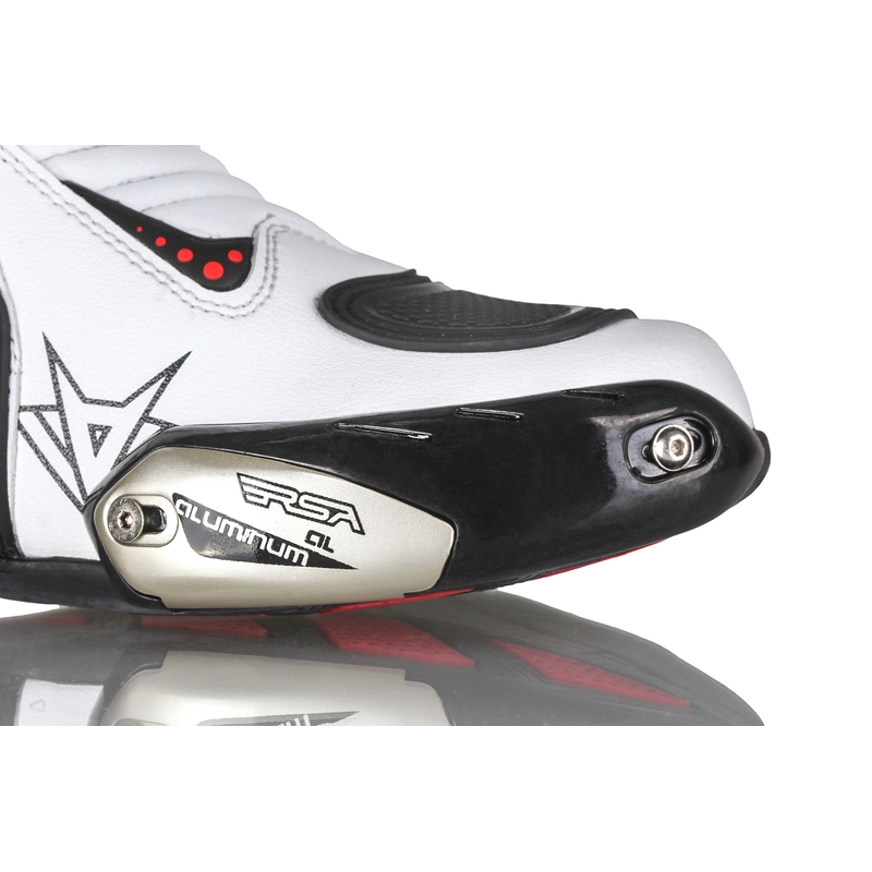 Stivali da moto RSA GP-01 bianco e nero