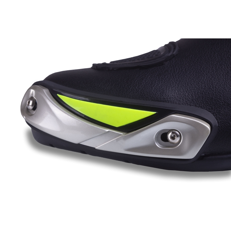 Stivali da moto Street Racer GTR nero-giallo fluo