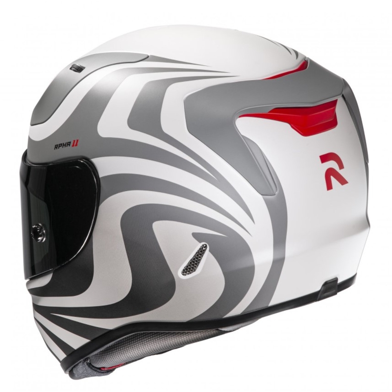 Casco moto integrale HJC RPHA 11 Eldon MC10SF bianco-grigio