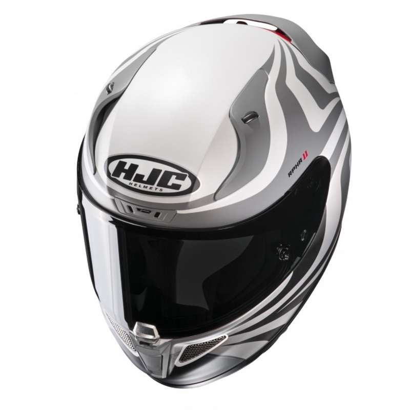 Casco moto integrale HJC RPHA 11 Eldon MC10SF bianco-grigio