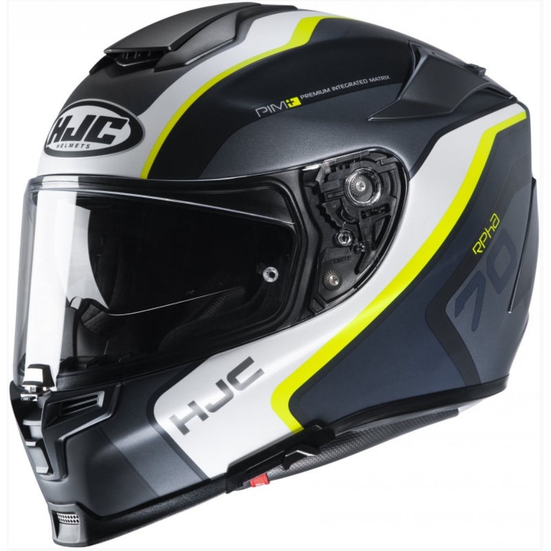 Integrální přilba na motorku HJC RPHA 70 Kroon MC4HSF šedo-bílo-žlutá