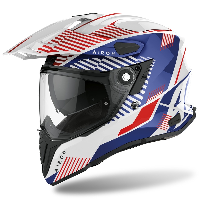 Enduro přilba Airoh Commander Boost 2022 modro-bílá lesklá výprodej