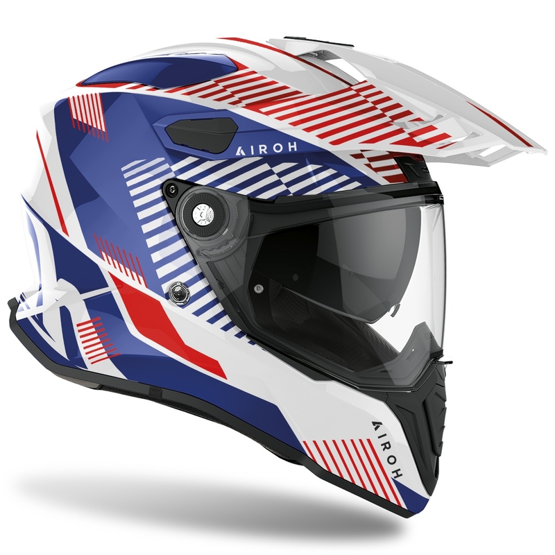 Enduro přilba Airoh Commander Boost 2022 modro-bílá lesklá výprodej