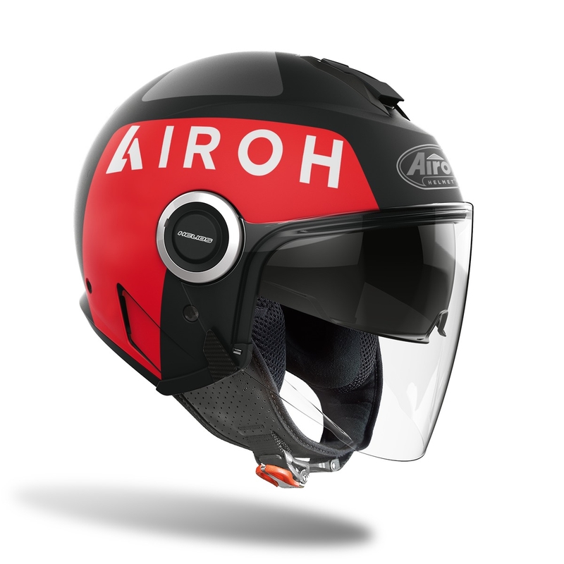 Otevřená přilba na motorku Airoh Helios Up 2022 červeno-černá