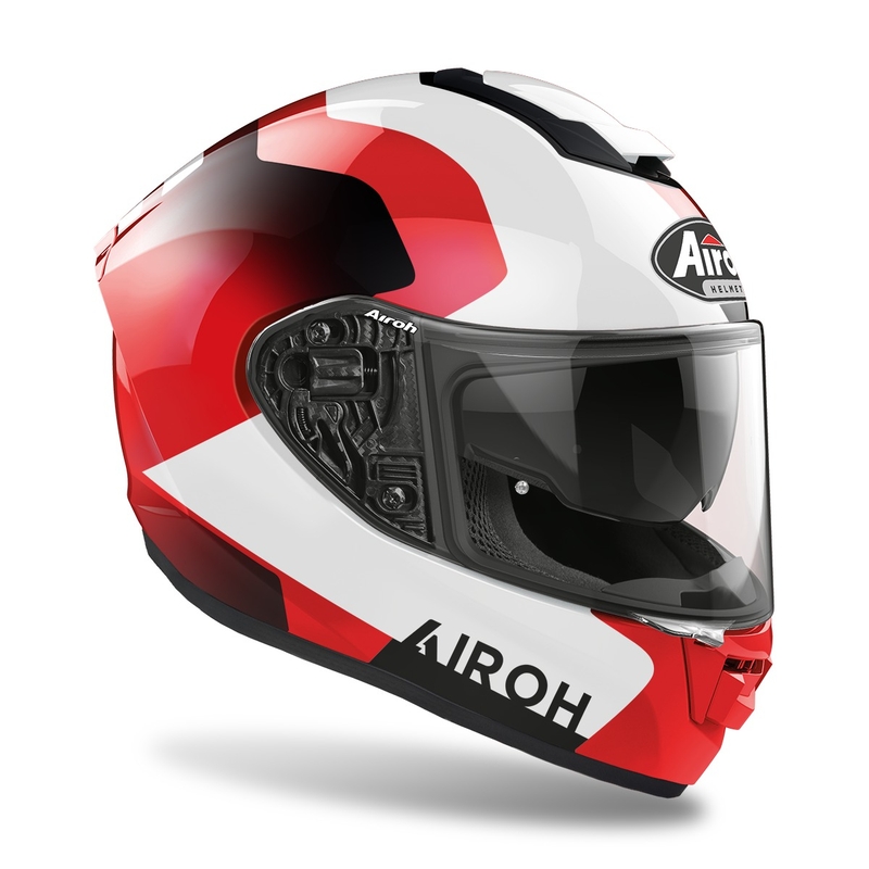 Integrální přilba na motorku Airoh ST.501 Dock 2022 červená lesklá výprodej