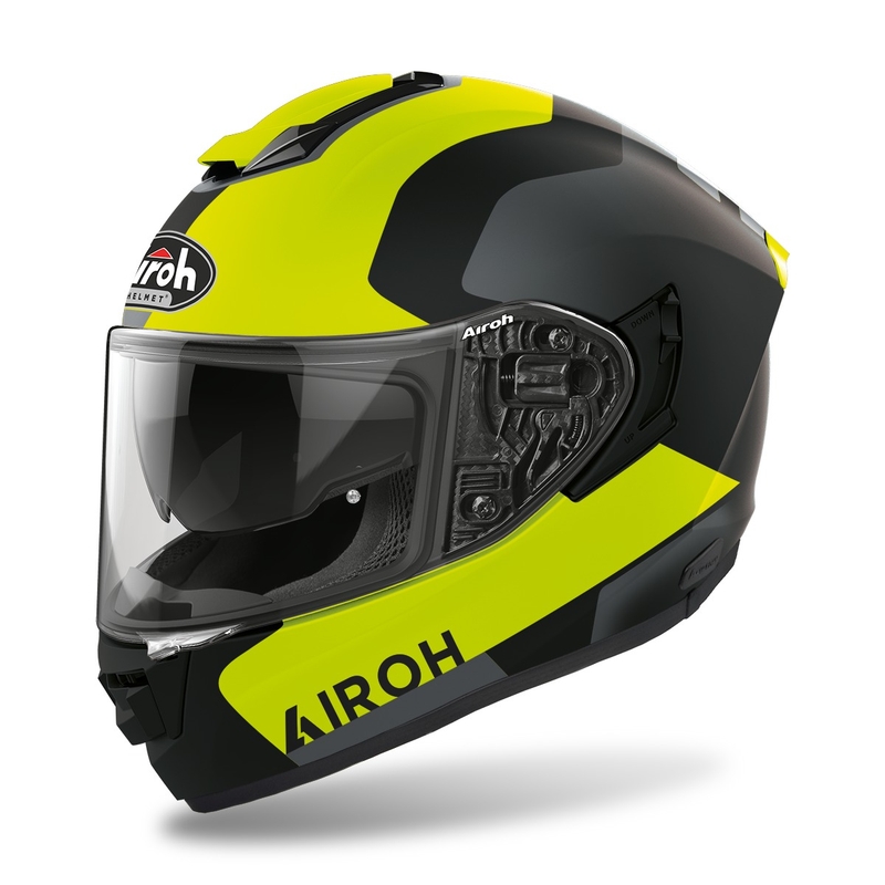Casco moto integrale Airoh ST.501 Dock 2022 giallo fluo opaco Saldi