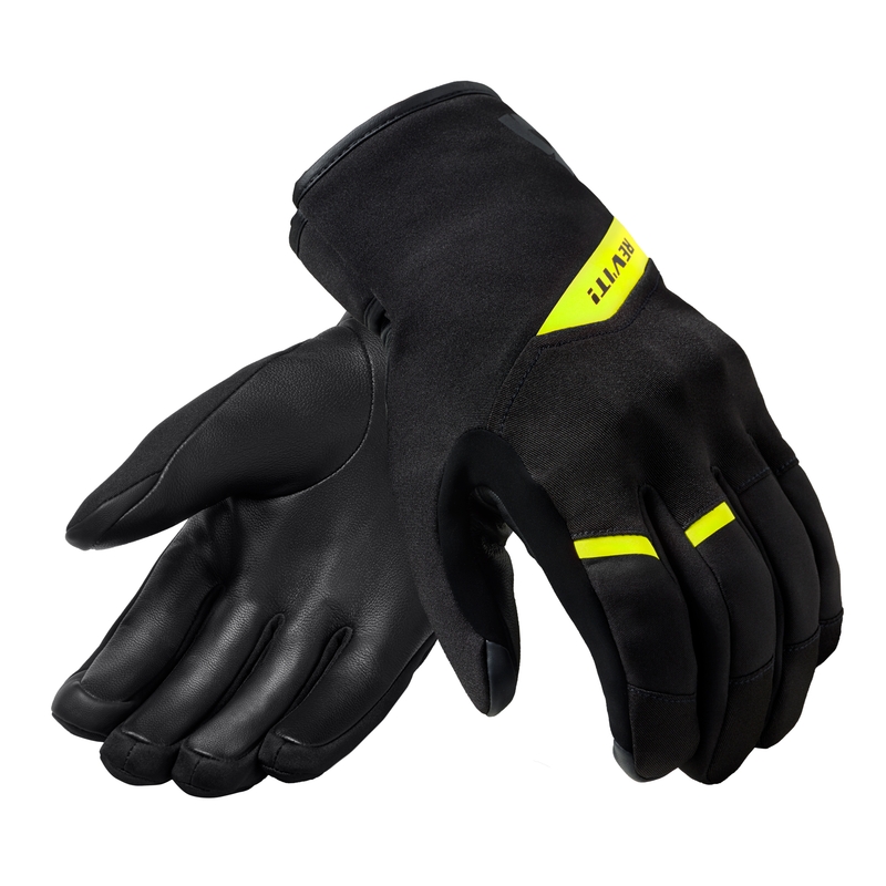 Guanti da moto Revit Grafton H2O nero-giallo fluo