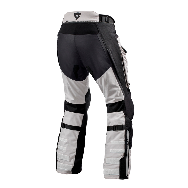 Pantaloni da moto Revit Defender 3 GTX argento-nero estesi